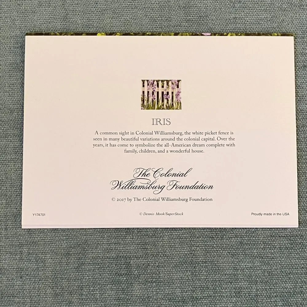 Iris The Colonial Williamsburg Foundation Card